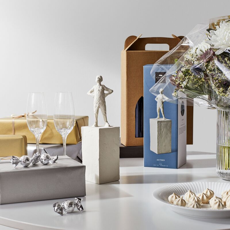 Astro Løve stjernetegnsfigur, hvid