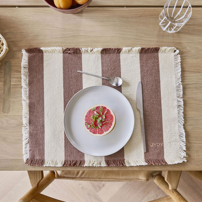 Toppu dækkeserviet, brun, 2 stk.