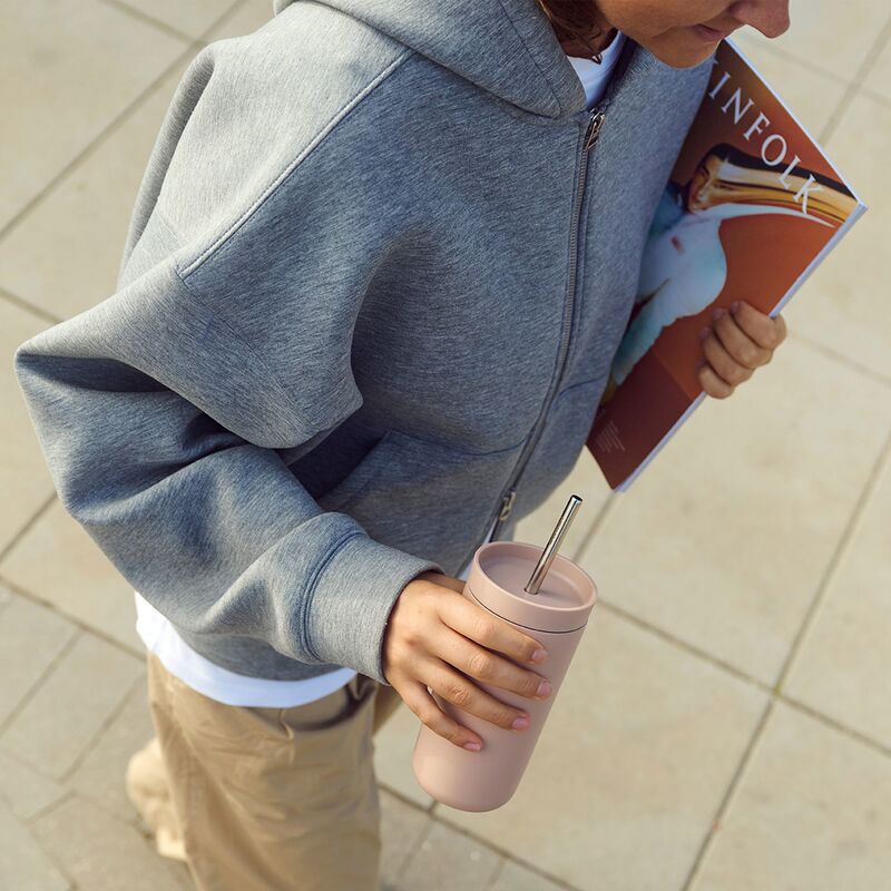 To Go Sip Termokrus med sugerør 40 cl, heather