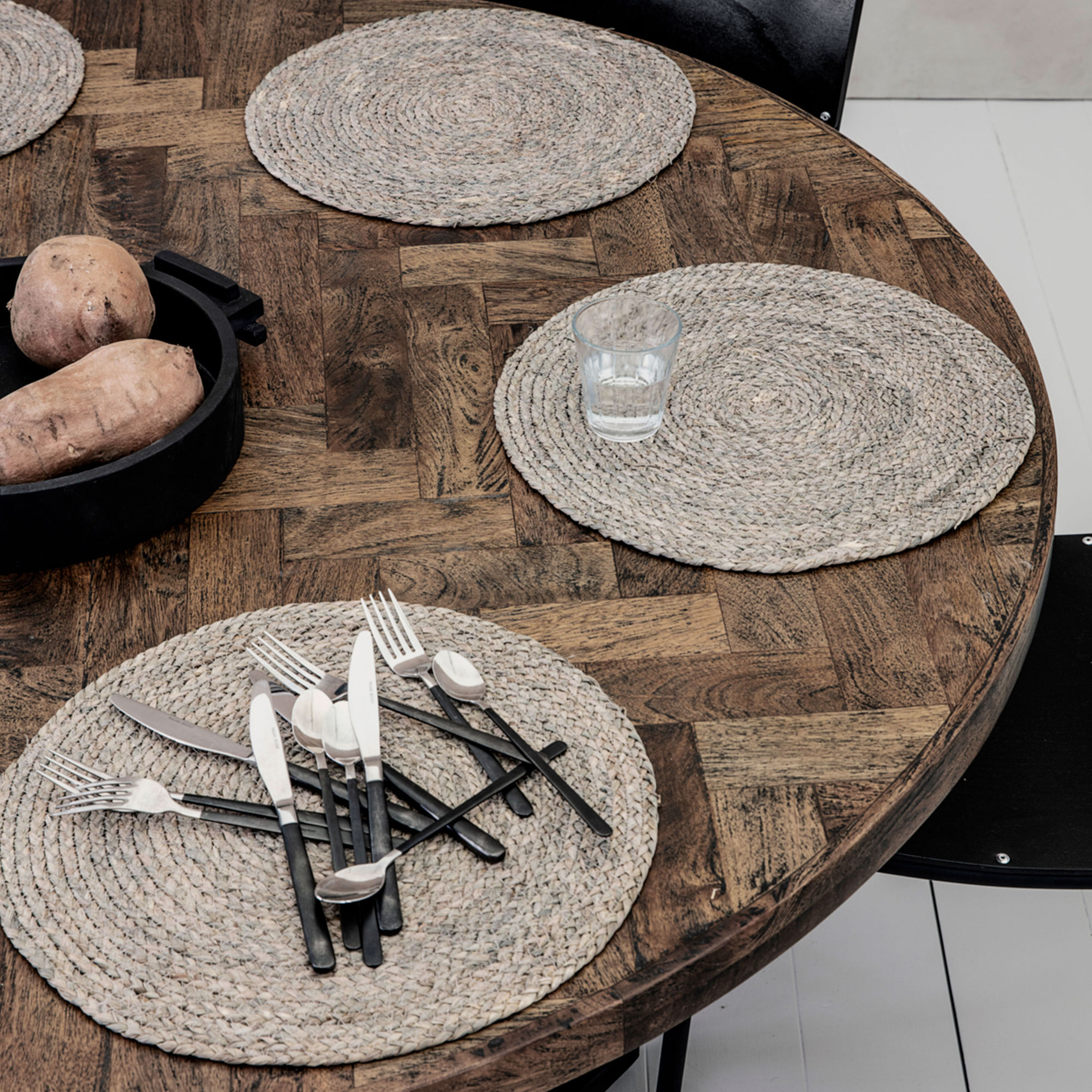 Circle bordstablett, ljusgrå, 4 st