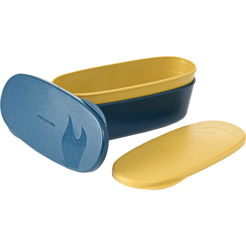 SnapBox oval 2 kpl, musty yellow/hazy blue