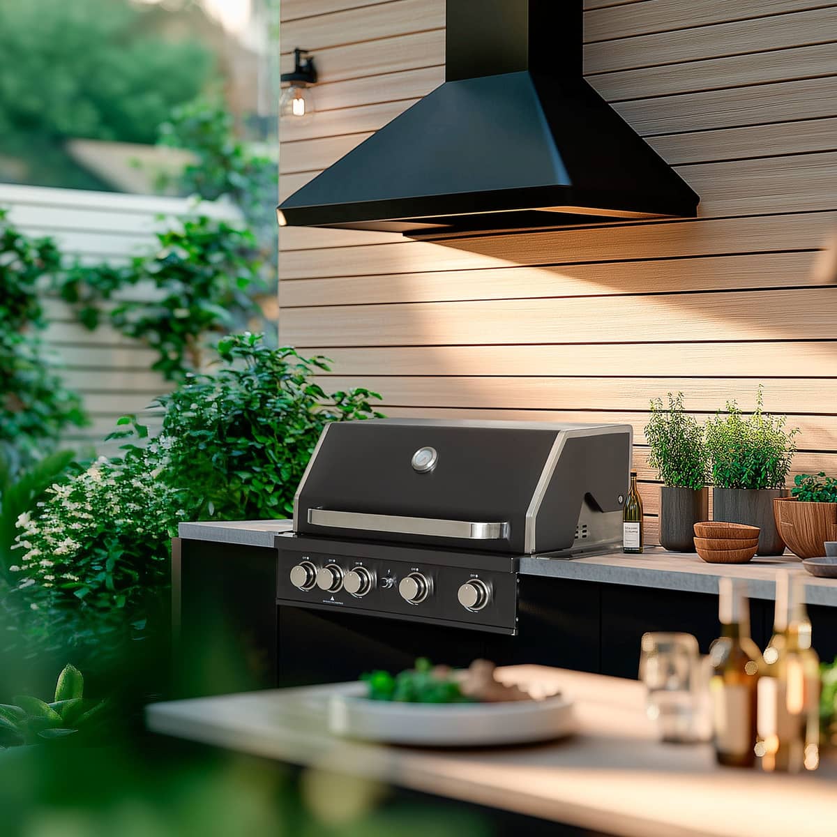 Black Pearl 4 indbygget gasgrill