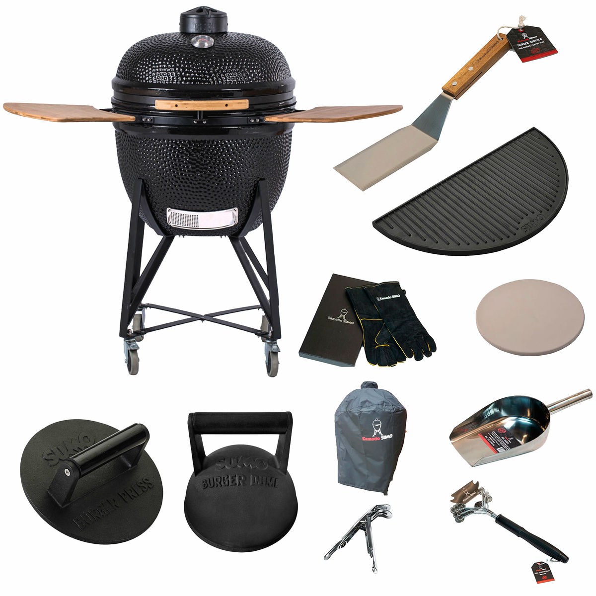 Kamado Sumo Maxi Svart m. smashpaket