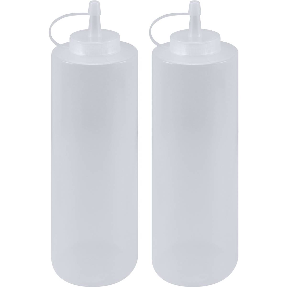 Squeeze-flaske 700 ml med lokk, 2-pakning