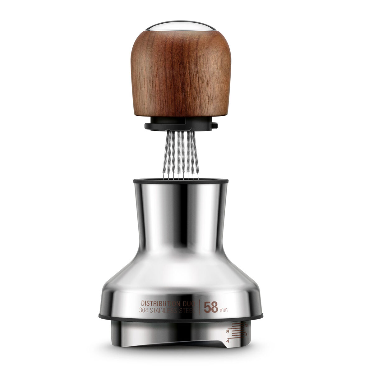 SEA303WLW Tamper og dispenser 58 mm, valnøtt