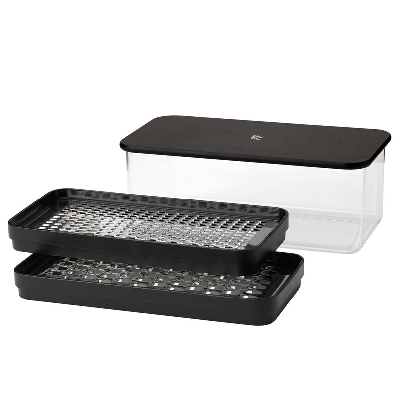 GRATE-IT rivjärn med behållare 1,4 liter, svart