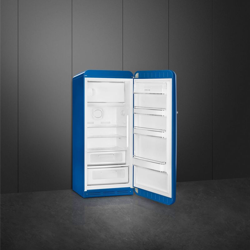 Smeg FAB28RBE6 Jääkaappi Pakastelokerolla 153 cm, Saranointi oikealla, Sininen