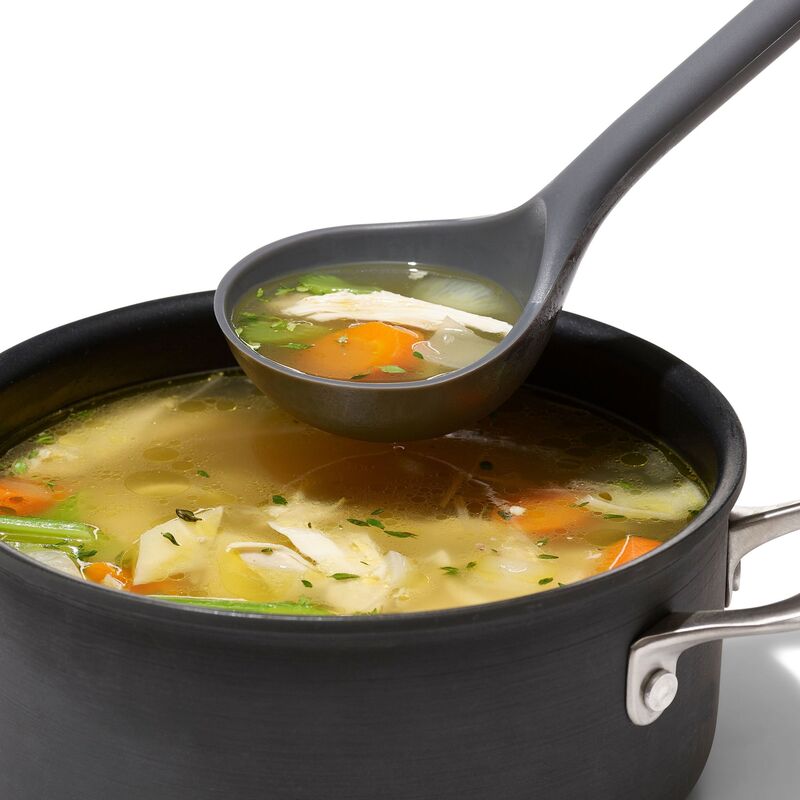 Soppslev silikon grå, stor 33,5 cm