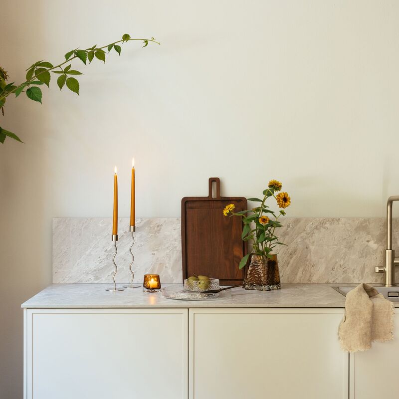 Gry kynttilälyhty large 17 cm, cognac