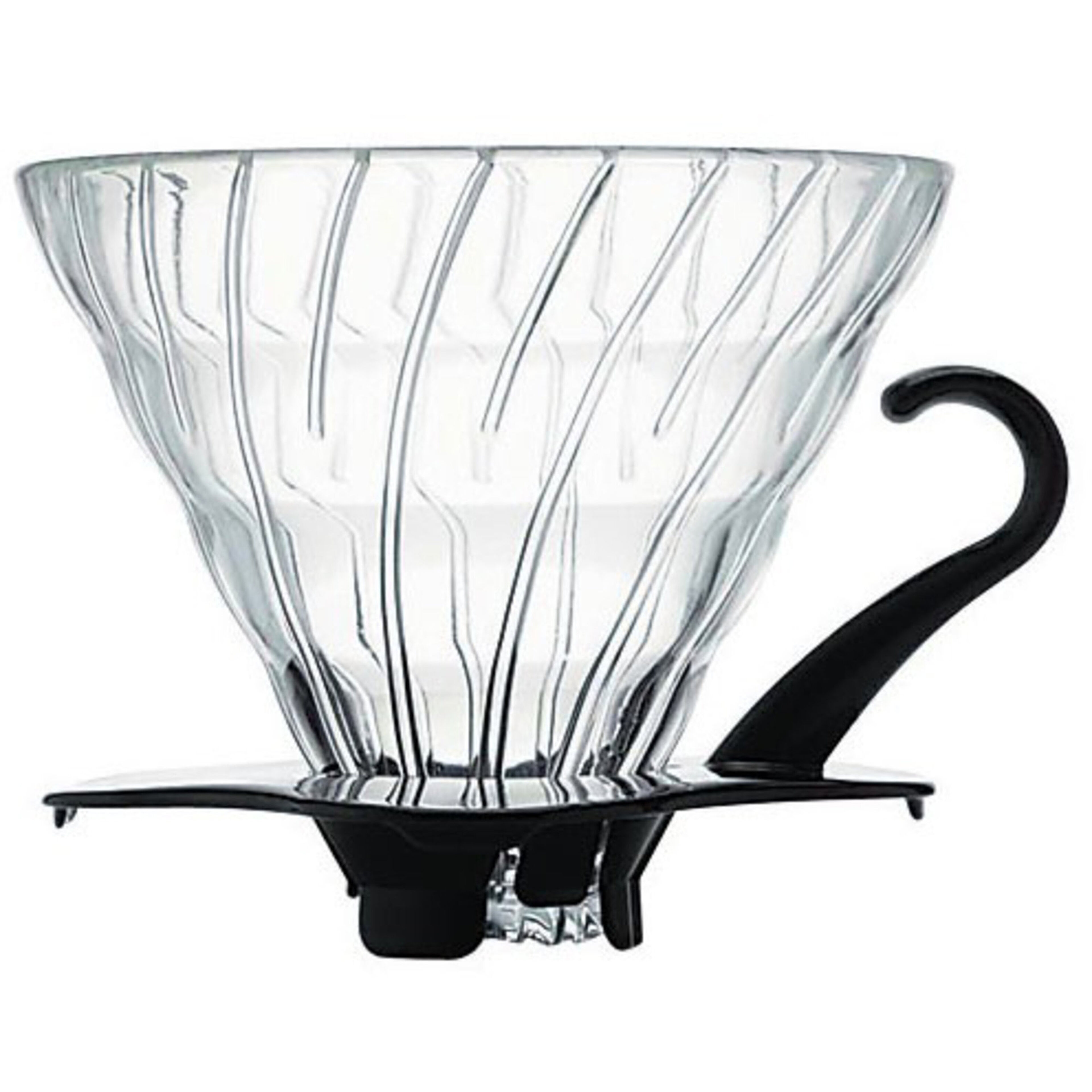1 Cup Dripper V60 Glas med svart handtag