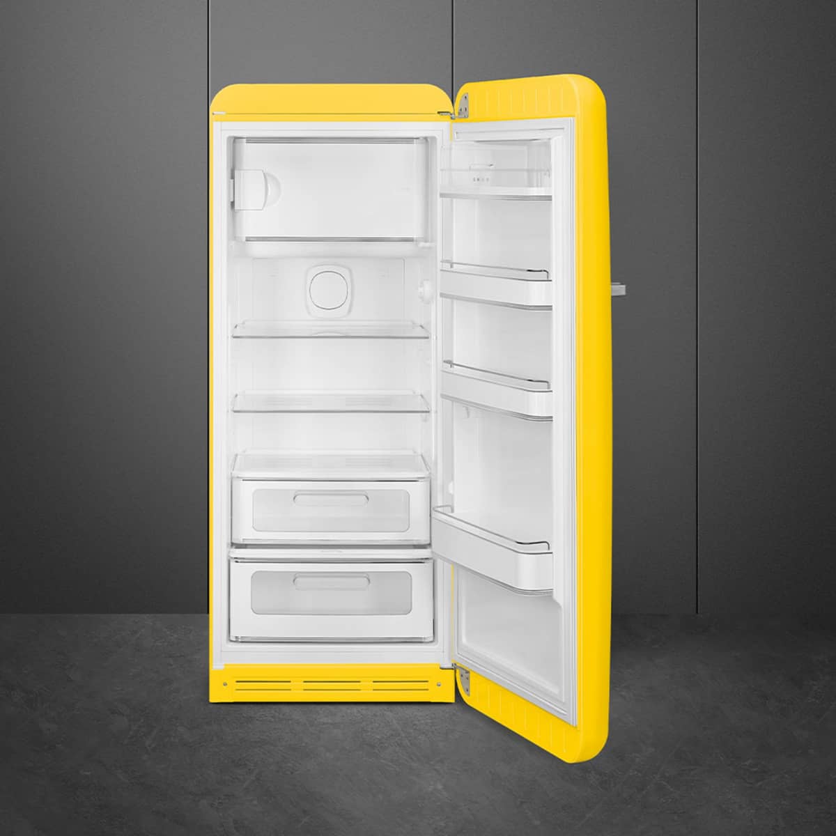 Smeg FAB28RYW6 Jääkaappi Pakastinlokero 153 cm Oikeanpuoleinen Keltainen