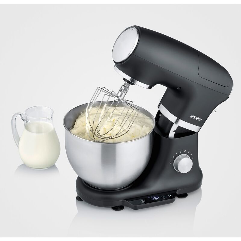 Köksassistent med integrerad våg, svart