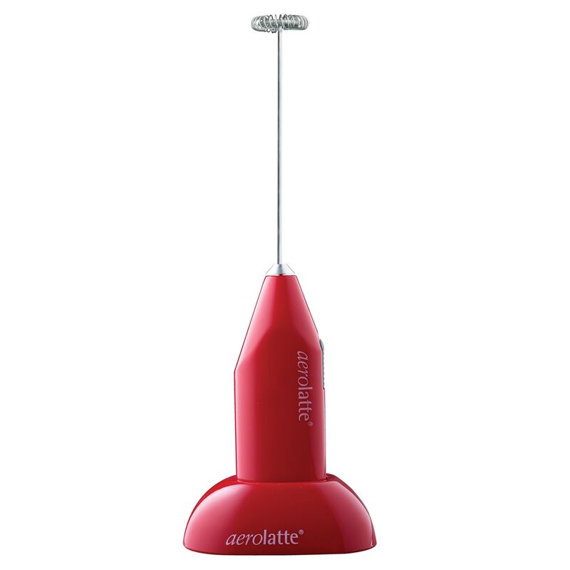 Mjölkskummare med hållare, röd