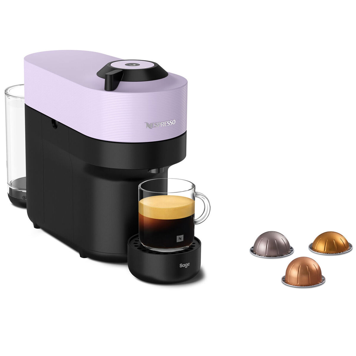 Nespresso by Sage SNV 120 Vertuo Pop kapselmaskin, lilla