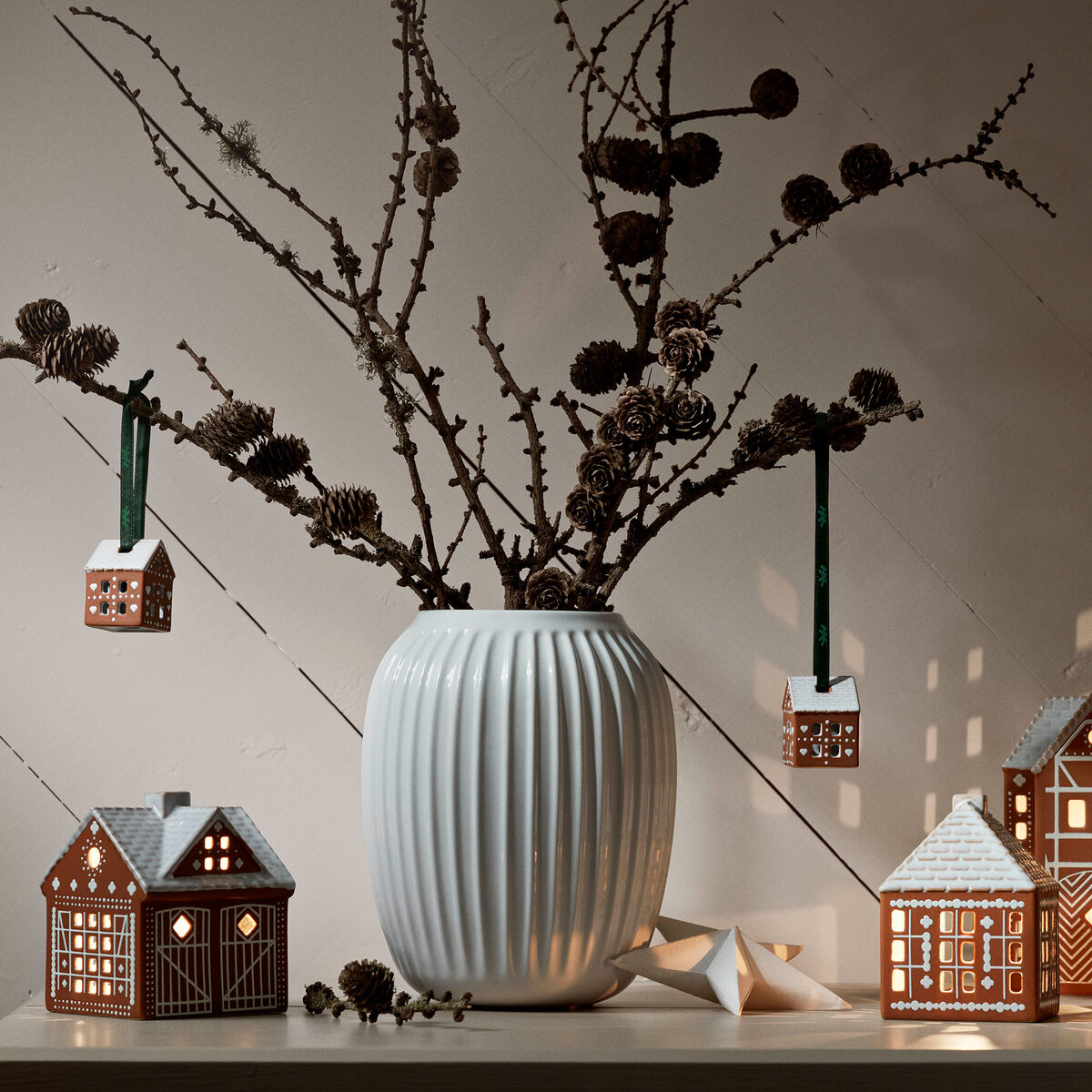 Kähler Gingerbread joulukoriste 2 kpl 5 cm, ruskea