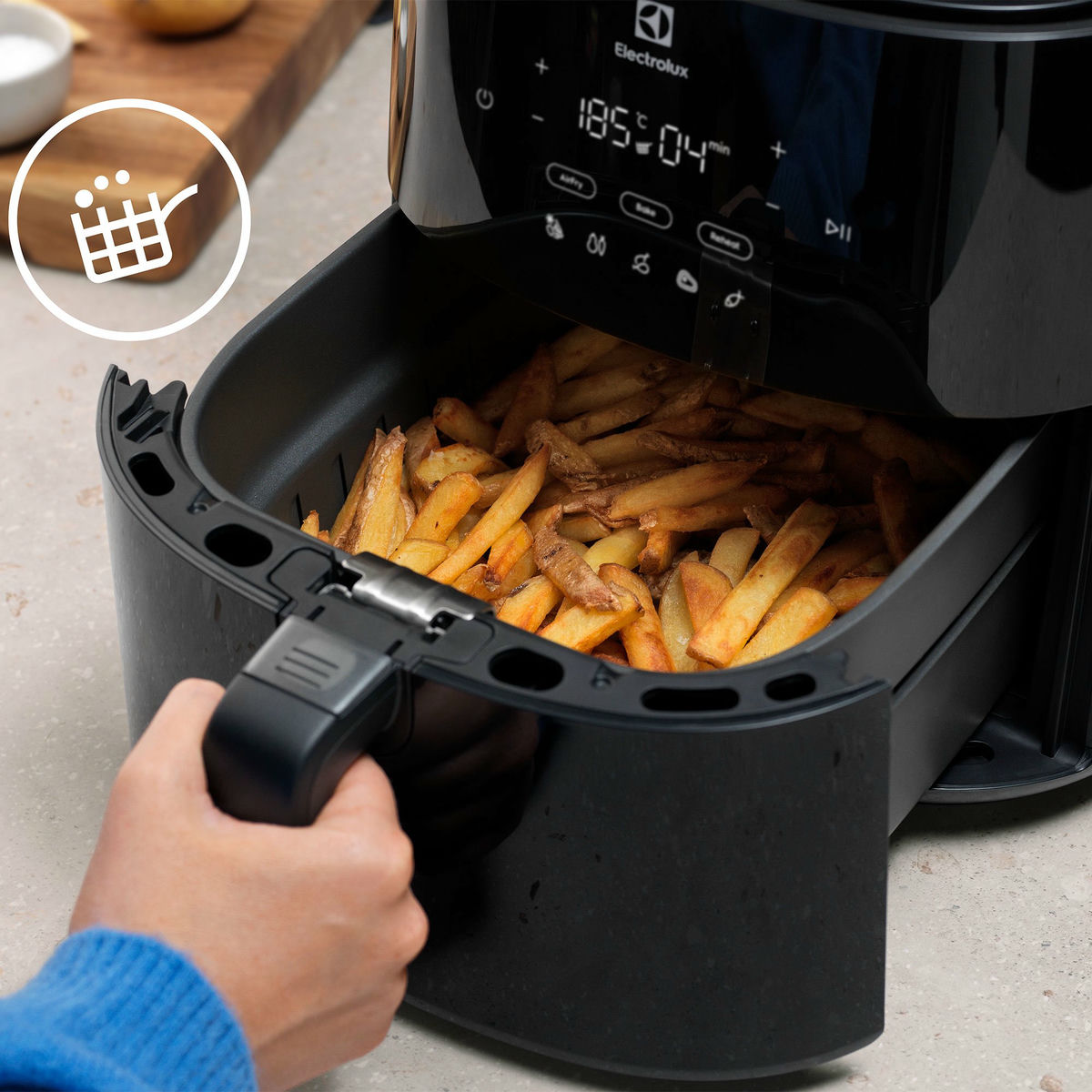 700s EAF5B airfryer 5 liter, black glossy