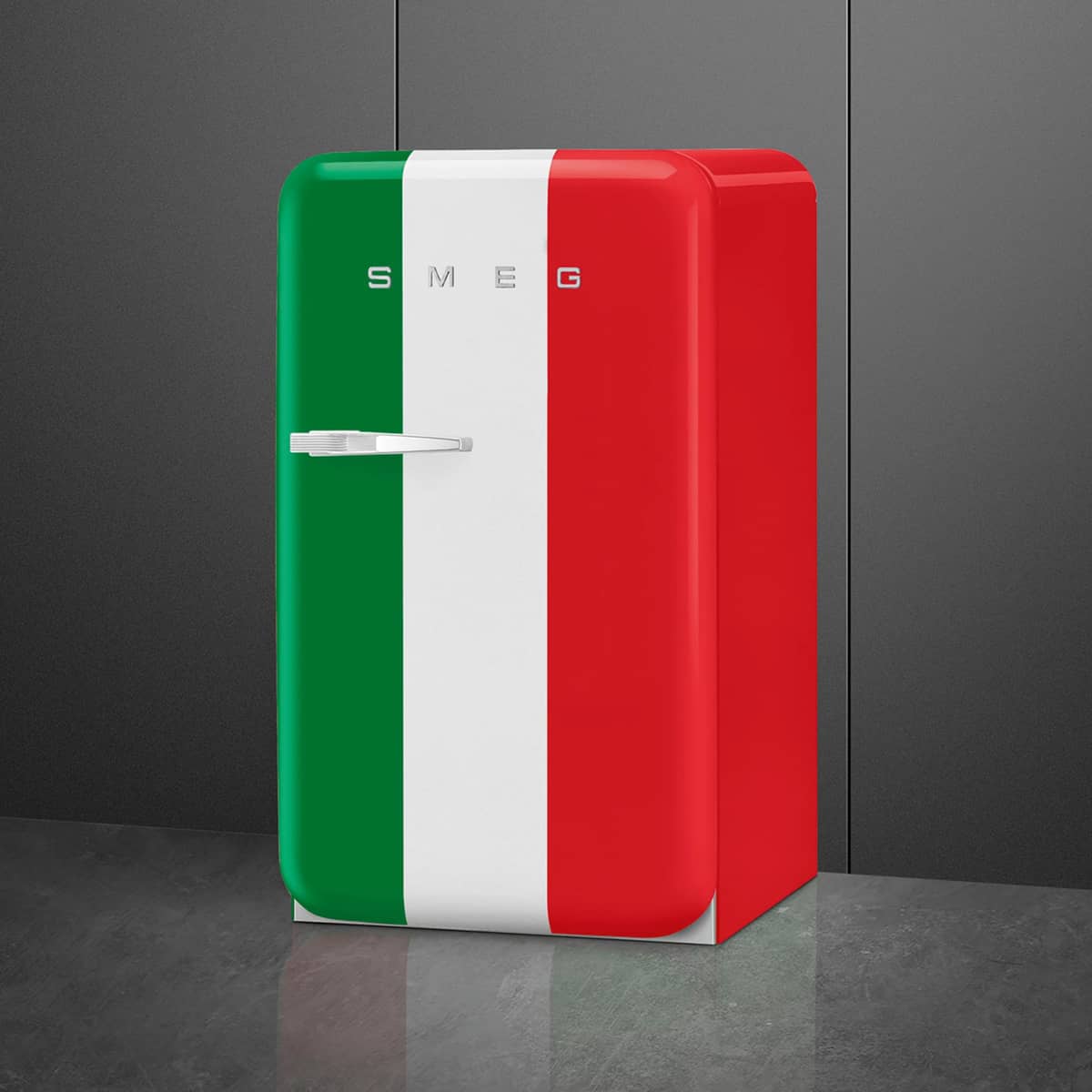 FAB10HRDIT6 kylskåp med flaskinredning, italienska flaggan