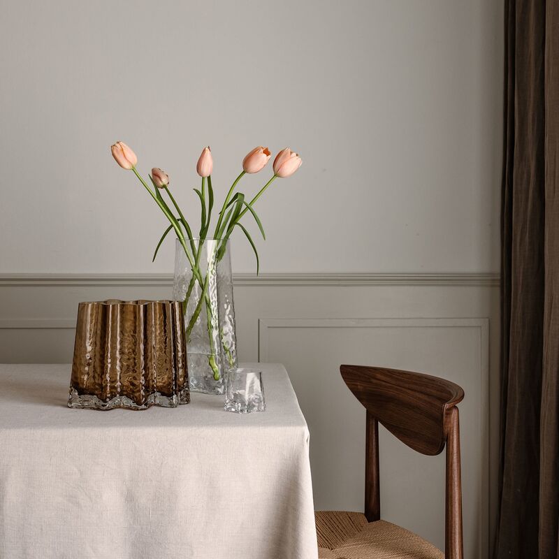 Gry Wide vase, 19 cm, cognac