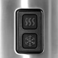 Fomini Crema Inox mælkeskummer, stål/sort