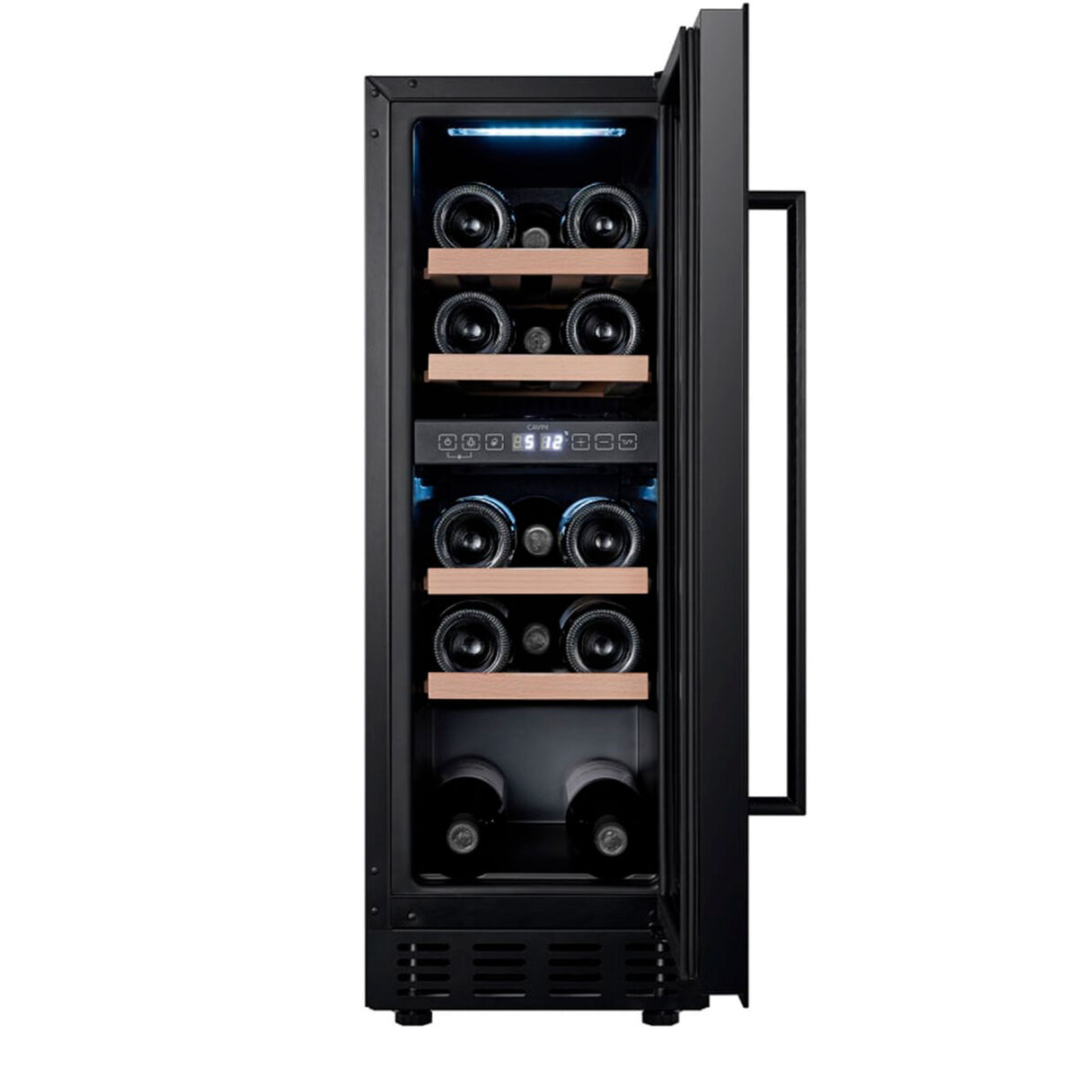 Arctic Collection 30D inbyggbart vinskåp 18 flaskor, svart