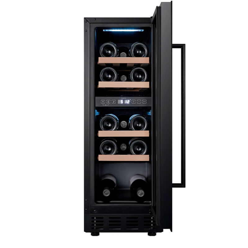 Arctic Collection 30D Fullglass Black indbygget vinkøleskab 18 flasker