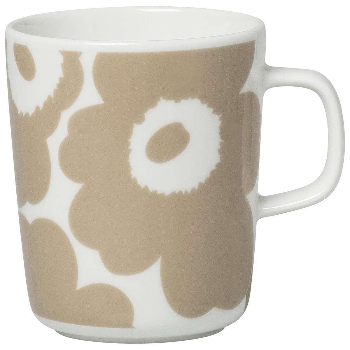 Oiva-muki, 2,5 dl, unikko, valkoinen/beige