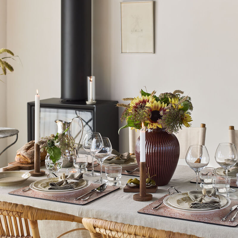 Kynttilänjalka puuta tummanruskea, 15 cm