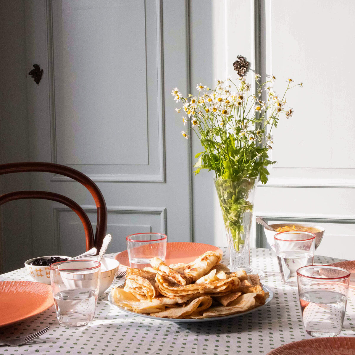 Confetti tallerken 24 cm, apricot