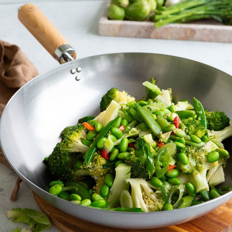 Wok 33 cm, kulstål