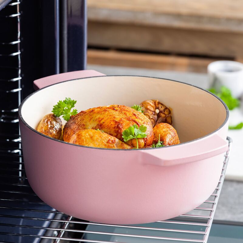 Støpejernsgryte 26 cm/5,2 liter, dried rose