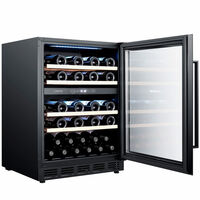 Arctic Collection 60D inbyggbart vinkylskåp 46 flaskor, svart