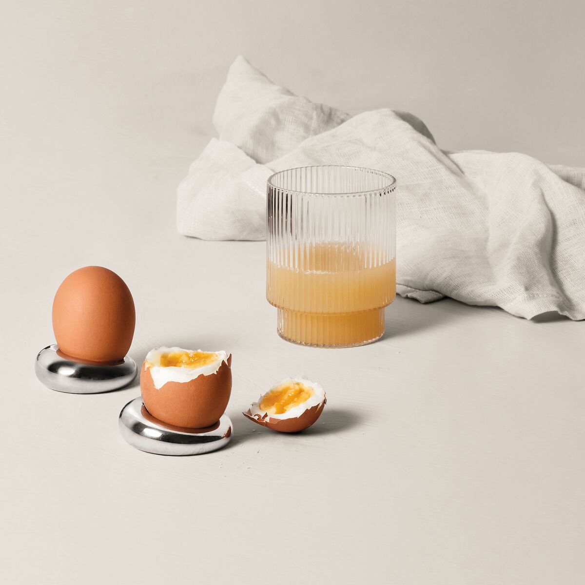 Eggeglass 5,5 cm 2-pakning, stål