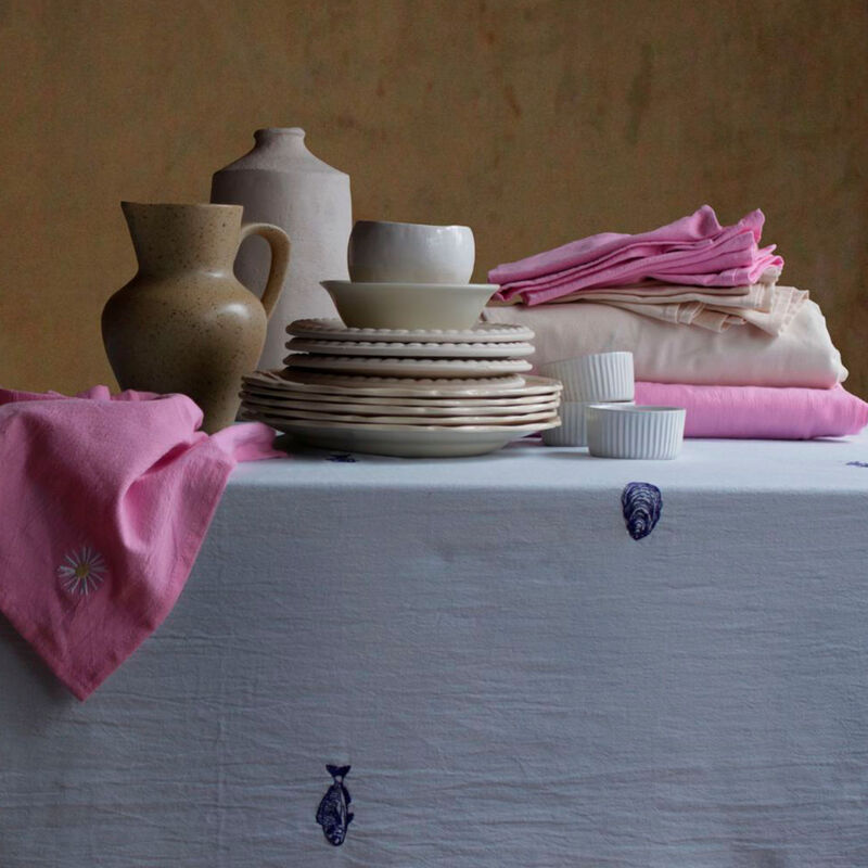 Midnatt Josefin La Mer bordsduk 250x145 cm, blå