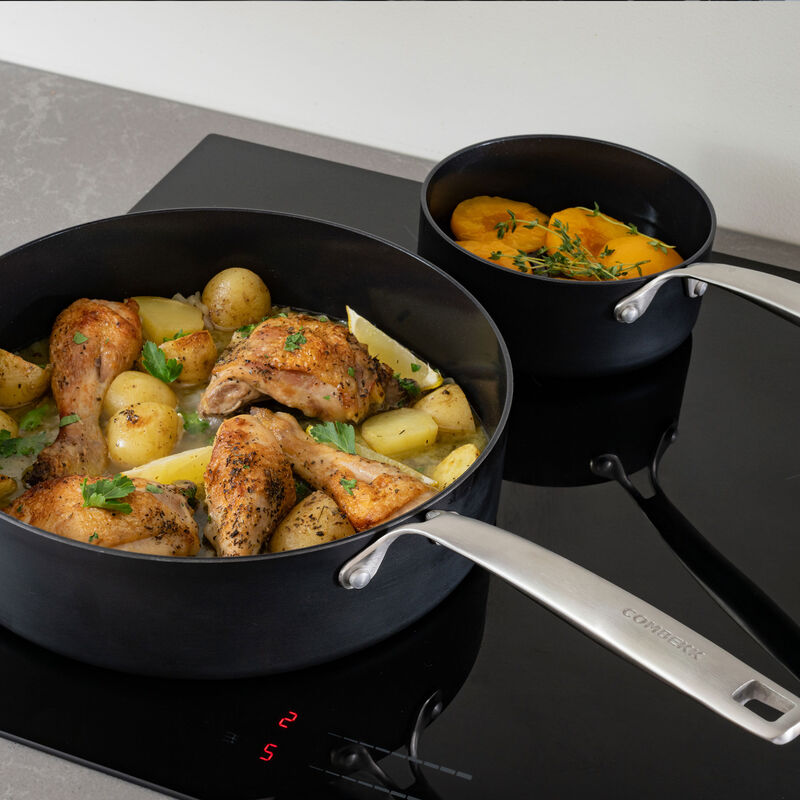 Combekk Stegepande- og kasserollesæt 10 dele, sort