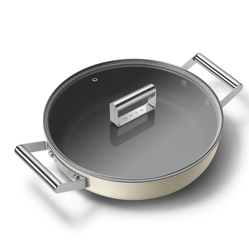 Traktørpanne 28 cm, creme