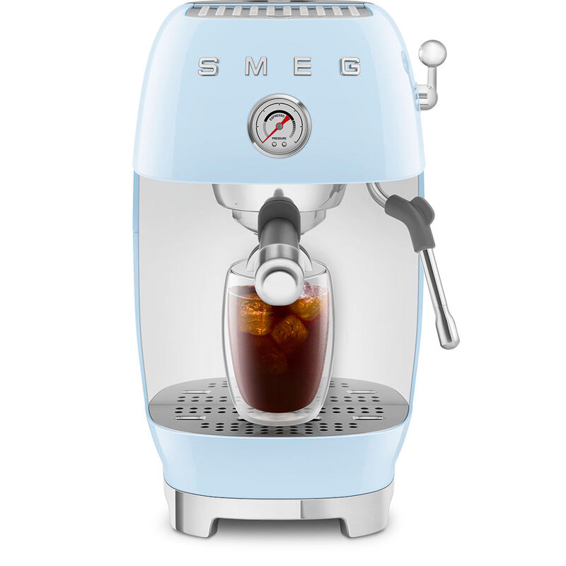 Espressomaskin med Cold Brew, pastellblå