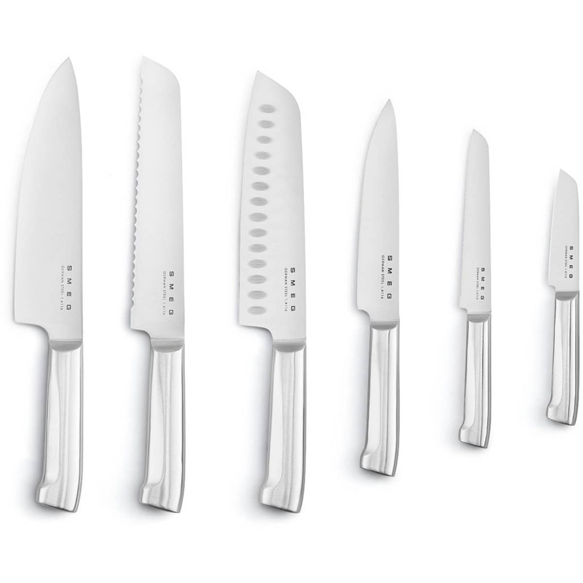 Knivblokk med kniver 6 stk, blå