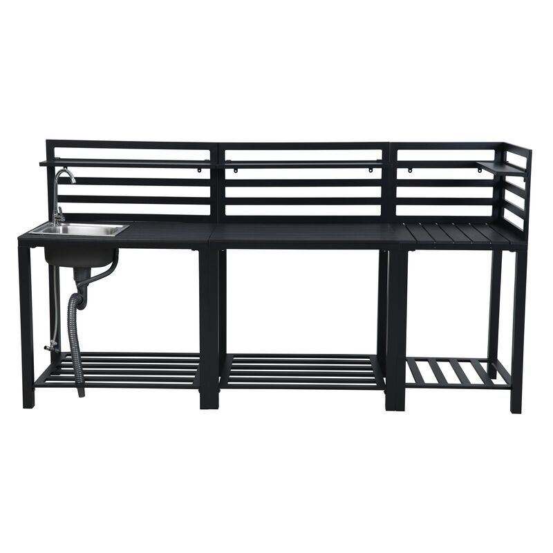 Utekjøkken modul, 3 deler med vask