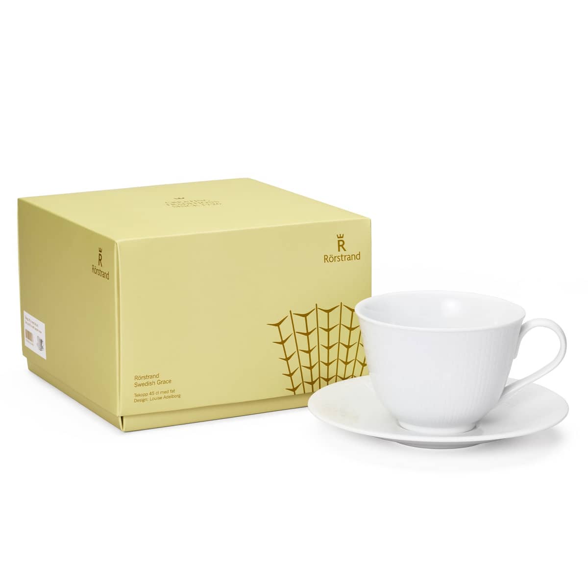 Swedish Grace tekop med underkop 45 cl, sne