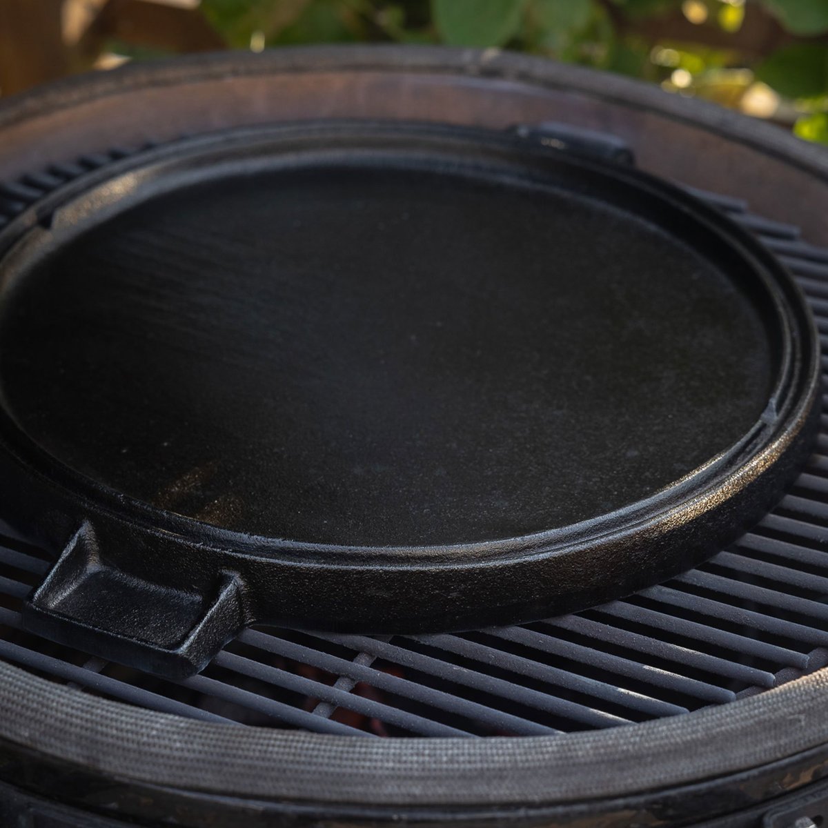 Støbejerns Grill og Stegeplade Rund 36 cm.