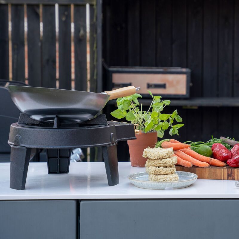 Gassbrenner 12 kW inkl. regulator og wokpanne