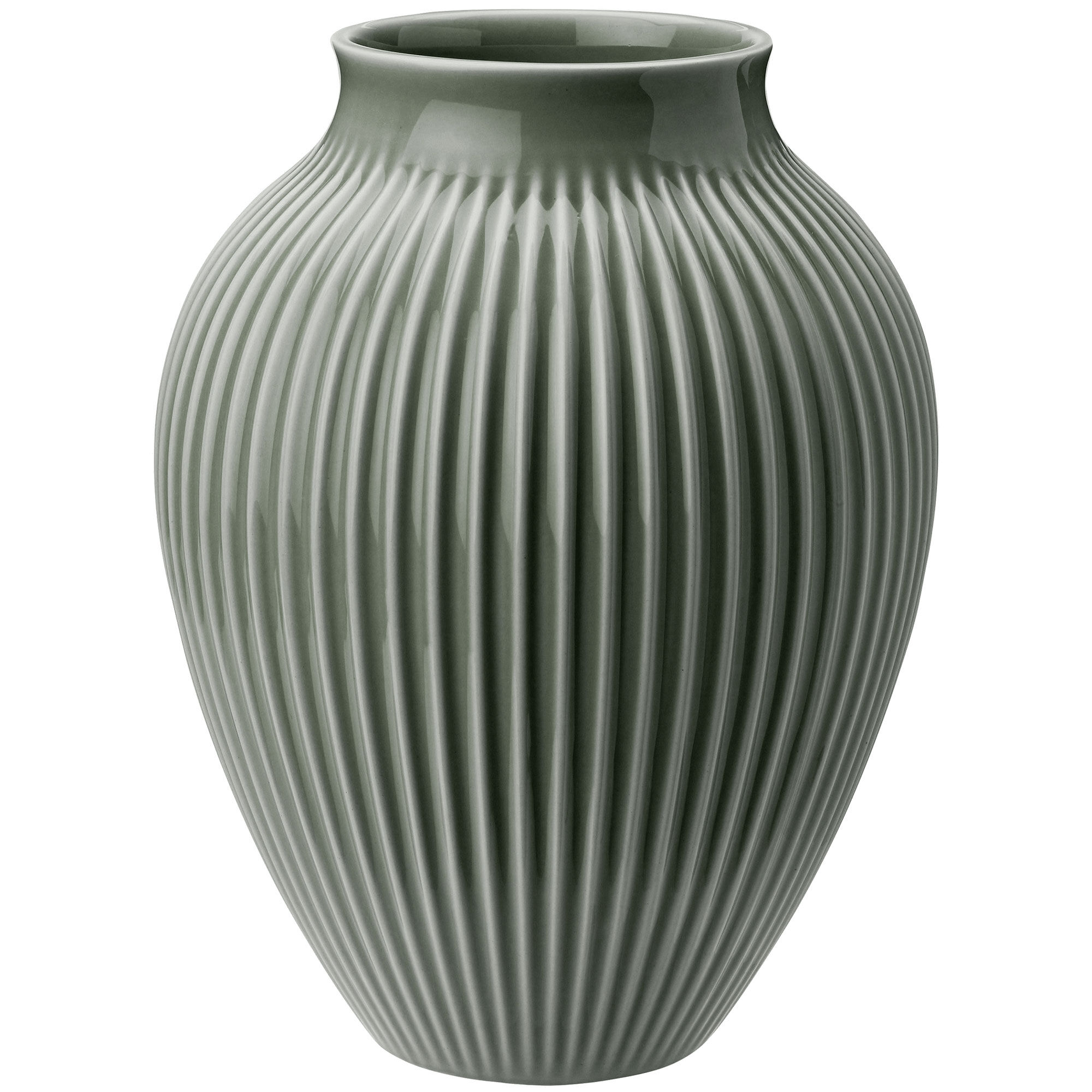 Knabstrup Ripple Celadon Vase 20 cm, grøn