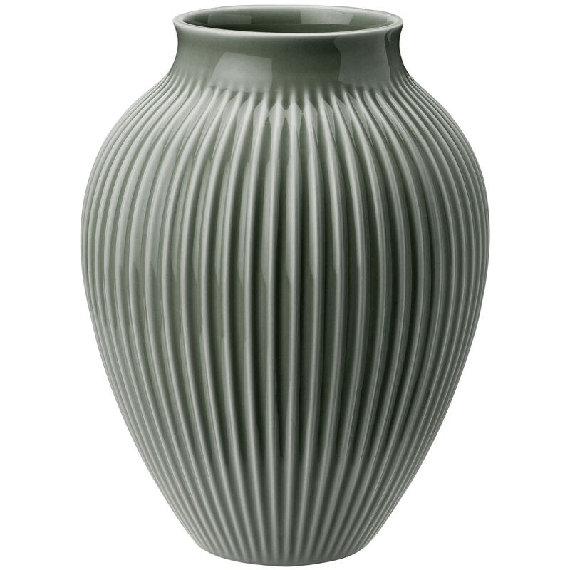 Knabstrup Ripple Celadon Vase 20 cm, grønn