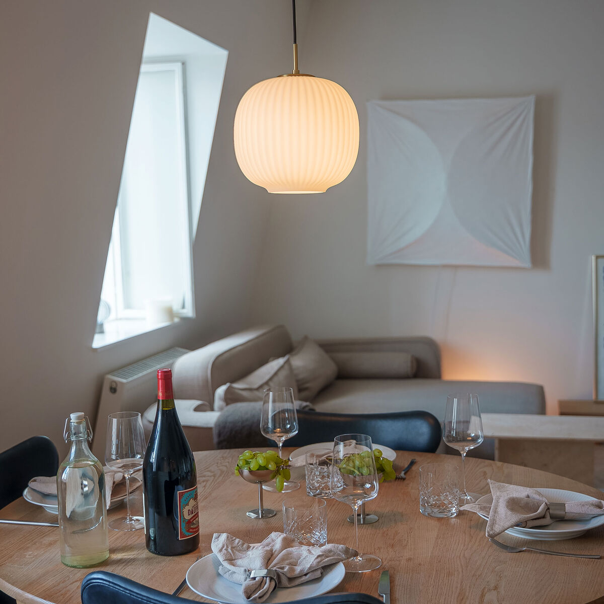 Vibra taklampe 35 cm, opal