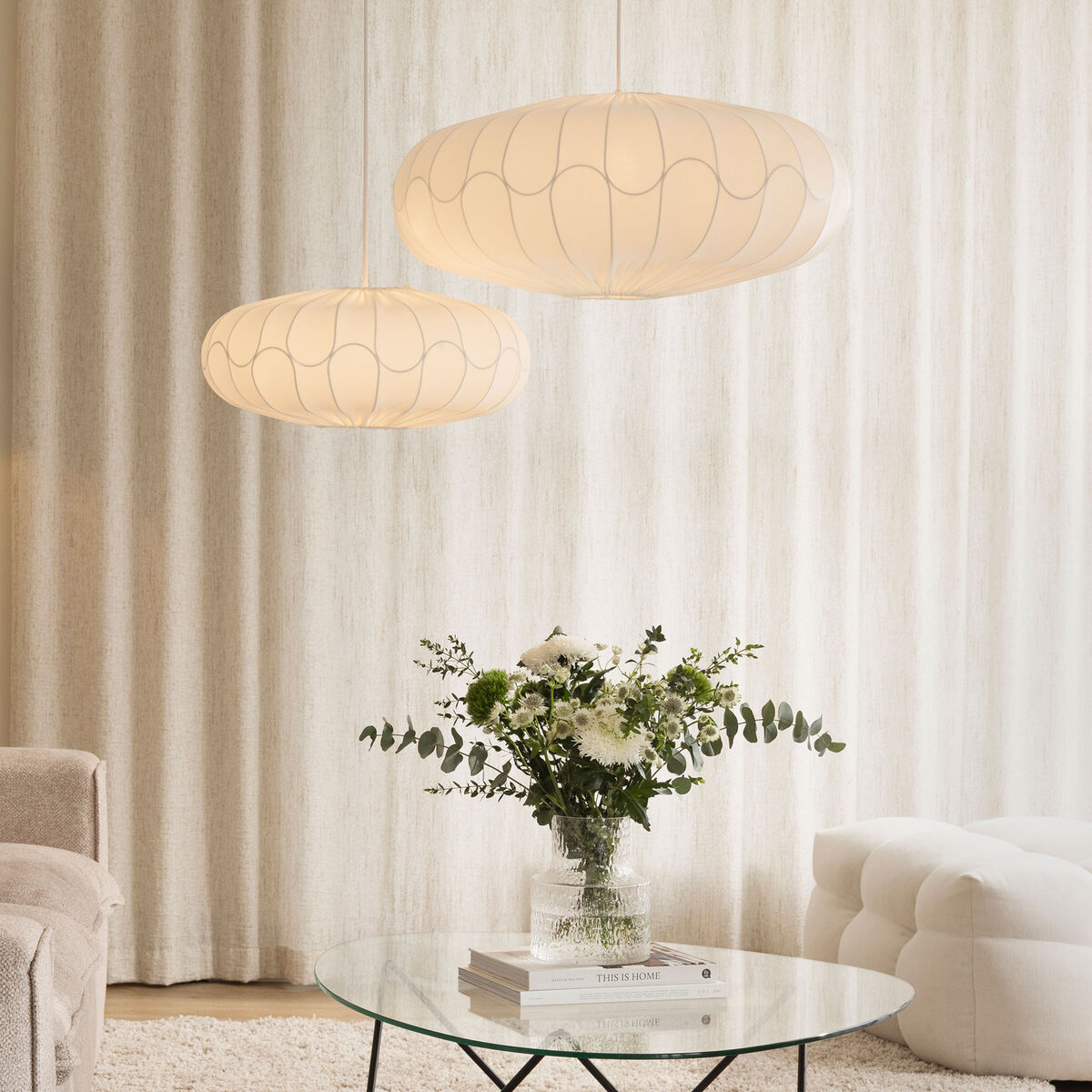 Globen Lighting Bladverk lampeskærm 70 cm, hvid