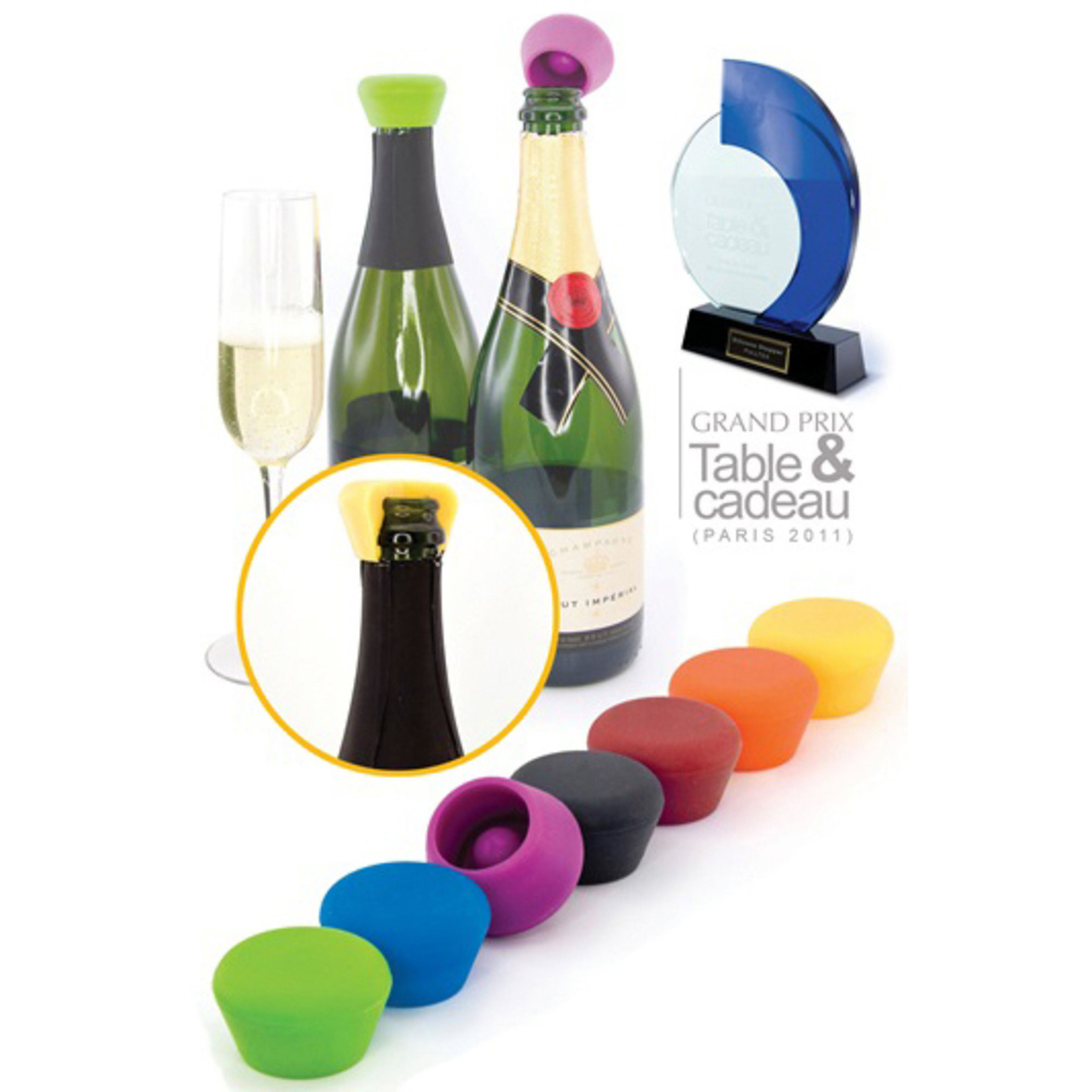 Champagnestoppers Silikone 2-pack