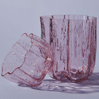 Crackle Lysestage 5,8 cm, rosa