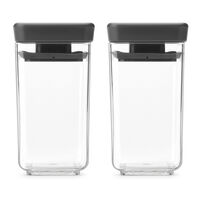 Tasty+ stapelbart beholderesæt 2 dele, mørkegrå