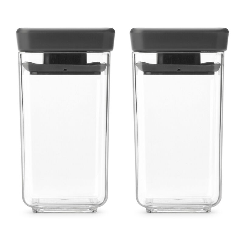 Tasty+ stapelbart beholderesæt 2 dele, mørkegrå