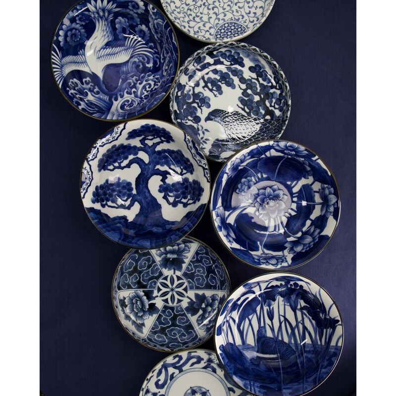 Unsai Botan pastalautanen 20 cm, sininen/valkoinen